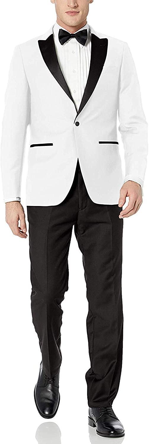 Regular Fit 2 Piece Tuxedo (White) T-2PP main image 0