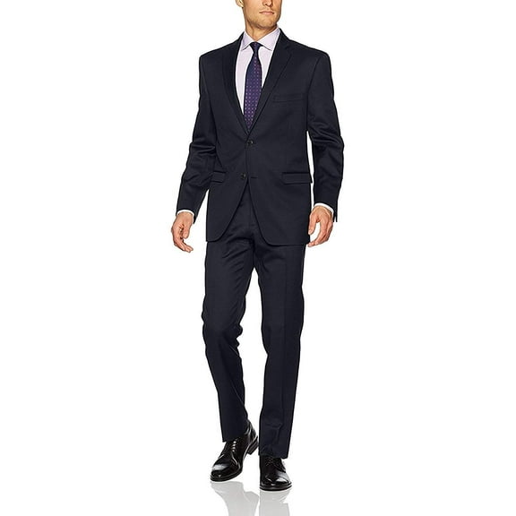Adam Baker Men's Classy Slim-Fit 2-Button Single Breasted 2-Piece Solid Suit