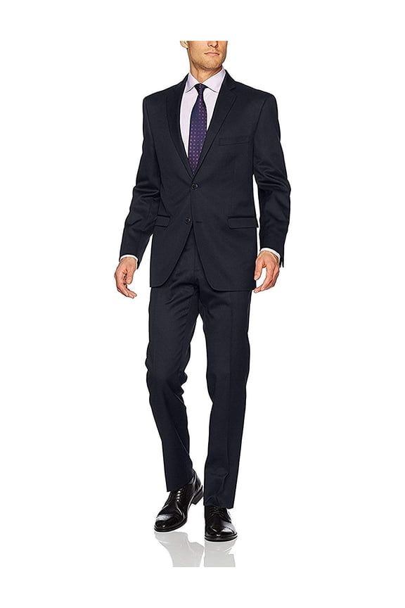 Men's Classy Slim-Fit 2-Button Single Breasted 2-Piece Solid Suit