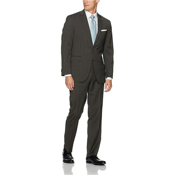 Adam Baker Men's Classy Slim-Fit 2-Button Single Breasted 2-Piece Solid Suit