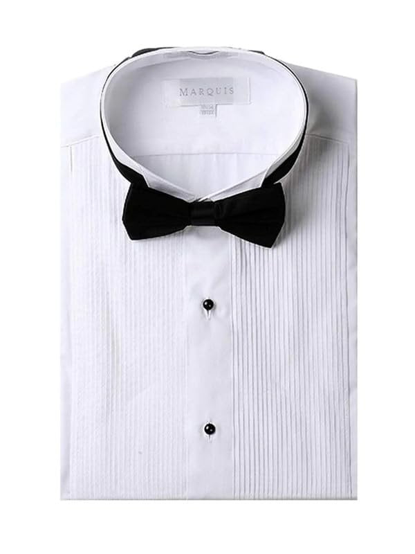 Men's Tuxedo Shirt Wing Tip Collar Formal Regular Fit Dress Shirt for — free download