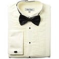 thumbnail image 1 of Adam Baker Men's 1923 Slim Fit Wingtip Collar French Cuff Tuxedo Shirt - Cream - 16 4-5, 1 of 1