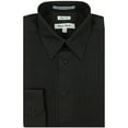 thumbnail image 1 of Adam Baker Men's 1944 Slim Fit Laydown Collar Convertible Cuff Tuxedo Shirt - Black - 15.5 2-3, 1 of 1