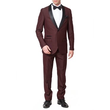 Giorgio Fiorelli Men's Portly Fit  Two-Piece Solid Black Fully Lined Suit Executive Fit Suit - Mens Portly Suit main image 1