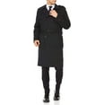 thumbnail image 1 of Adam Baker Men's Single Breasted Breasted Full Length Trench Coat All Year Round Raincoat, 1 of 4