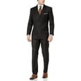 thumbnail image 1 of Adam Baker Men's A/B-20250 Slim Fit Double Breasted Wool Suit, Black, 46S, 1 of 4