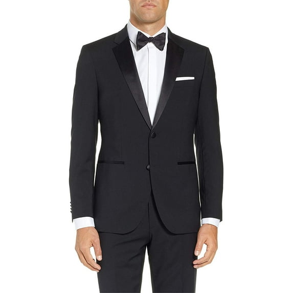 Adam Baker Men's Classic & Slim Fit Two-Piece Formal Tuxedo Suit - Available in Many Sizes