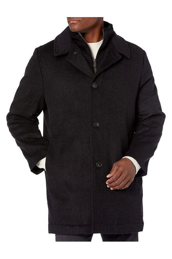 Men's Coat, Wool Coat, Wool Blend Classic Fit Overcoat - Top Coat with Bib, Big & Tall Sizes, Formal & Casual Coat