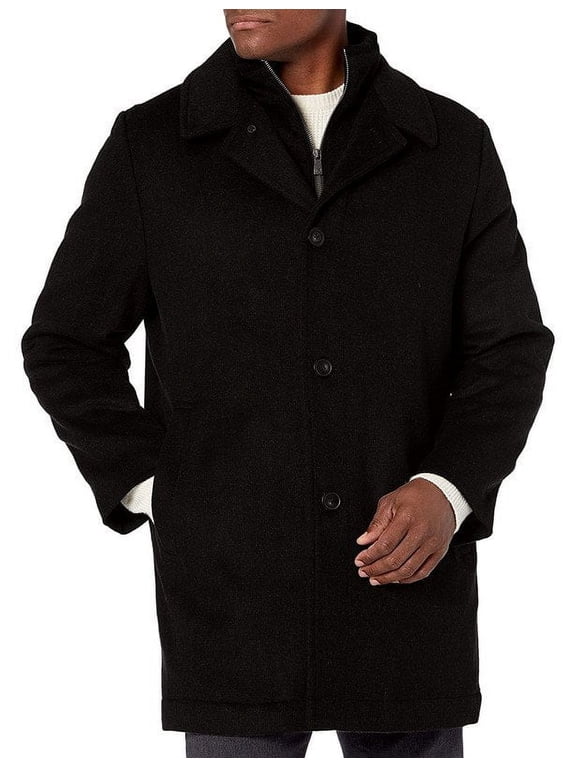 Men's Coat, Wool Coat, Wool Blend Classic Fit Overcoat - Top Coat with Bib, Big & Tall Sizes, Formal & Casual Coat