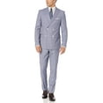 thumbnail image 1 of Adam Baker Men's DBS102 Slim Fit Double Breasted 2-Piece Jacket & Pants Suit Set - Grey - 38S, 1 of 17