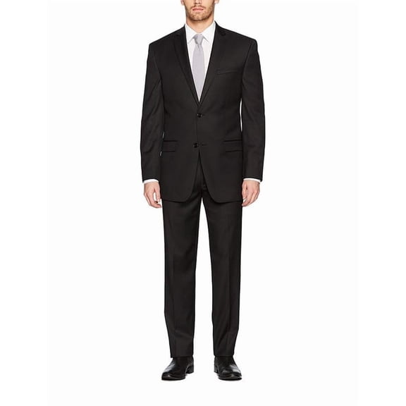 Adam Baker Men's Double-Breasted Wool 2-Piece Suit Set - Extreme Slim Fit, Luxury Jacket and Trousers, Multiple Colors