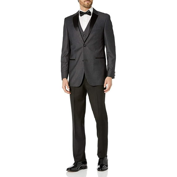 Adam Baker Men's Lot: 6-2501 3-Piece Slim Fit Tuxedo Set - Black - 48R