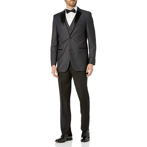 Adam Baker Men's Lot: 6-2501 3-Piece Slim Fit Tuxedo Set - Black - 52R