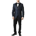 thumbnail image 1 of Adam Baker Men's Lot: 65645 3-Piece Slim Fit Tuxedo Set - Teal - 34S, 1 of 6