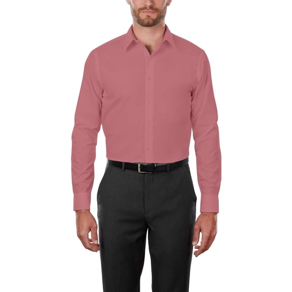 Adam Baker Men's MSH9801 4-Way Stretch Slim Fit Long Sleeve Dress Shirt, Plush, 2XL