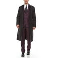 thumbnail image 1 of Adam Baker Men's Single Breasted Breasted Full Length Trench Coat All Year Round Raincoat, 1 of 5