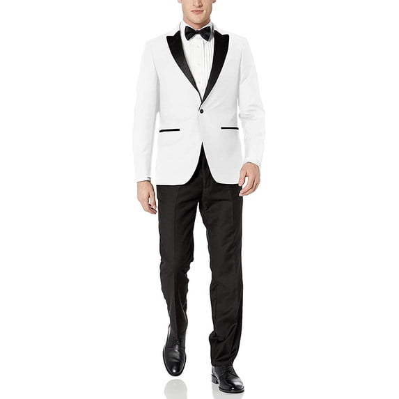 Adam Baker Men's Modern Fit Two-Piece Peak Lapel Tuxedo Suit