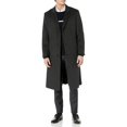 thumbnail image 1 of Adam Baker Men's Single Breasted Luxury Wool Full Length Topcoat - Available in Colors 38 Long, Charcoal, 1 of 2