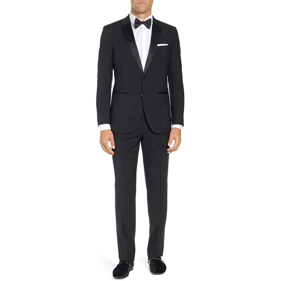 Adam Baker Men's Modern & Slim Fit Two-Piece Notch Lapel Tuxedo Suit