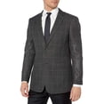 thumbnail image 1 of Adam Baker Mens Ultra Slim fit Notch Lapel Plaid Sport Coat/Blazer- Colors, 1 of 2