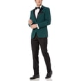 thumbnail image 1 of Adam Baker by Caravelli Men's 613148 Slim Fit Textured Top 2-Piece Tuxedo - Hunter Green - 42R, 1 of 5