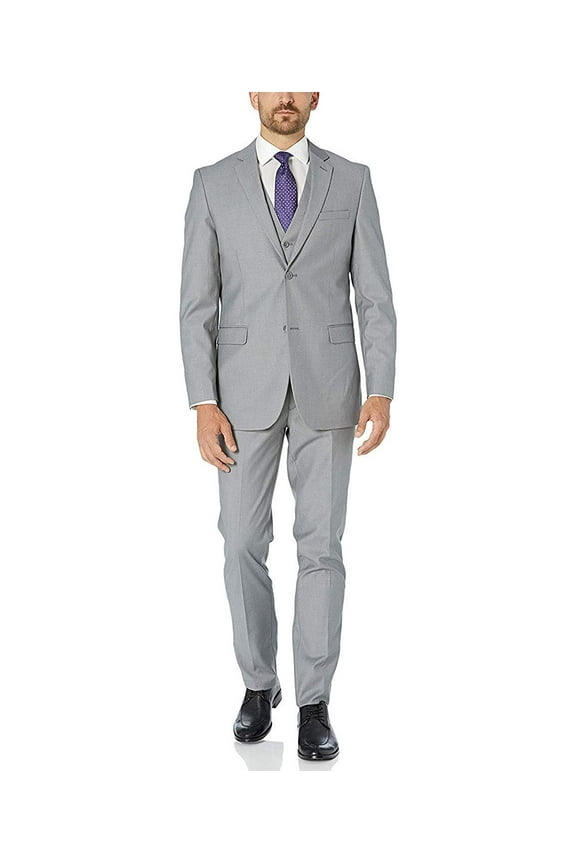 Men's Classic Fit 3-Piece Jacket, Vets, Trousers Vested Suit Set - Many Sizes & Colors Available