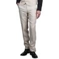 thumbnail image 1 of Adam Baker by Enzo Mens E58302-7 Modern Fit Luxury Linen Trousers - Tan - 48, 1 of 2