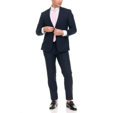 Adam Baker by Gianco Ferro Men's 4815-7 2-Piece Slim fit Suit - Navy - 36S