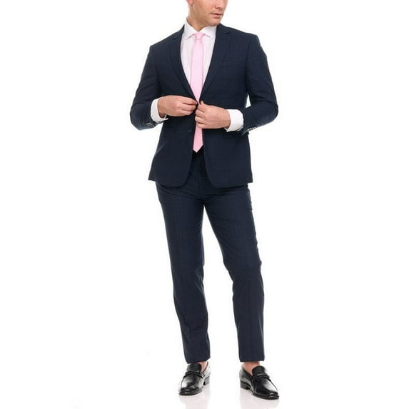 Adam Baker Men's Single Breasted Ultra Slim Fit 2-Piece Jacket, Trousers Suit Set