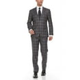 thumbnail image 1 of Adam Baker Men's Single Breasted Ultra Slim Fit 2-Piece Jacket, Trousers Suit Set, 1 of 5