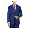 thumbnail image 1 of Adam Baker by Mantoni M87176 Men's Modern Fit 100% Wool Two-Piece Notch Lapel Suit - Blue Stripe - 42L, 1 of 1