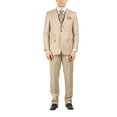thumbnail image 1 of Adam Baker by Needle & Stitch 12965 Mens 3-Piece Peak Lapel Modern Fit Suit - Beige - 50L, 1 of 2