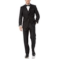 thumbnail image 1 of Adam Baker by Needle & Stitch 12965 Mens 3-Piece Peak Lapel Modern Fit Suit- Black - 46L, 1 of 7