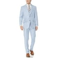 thumbnail image 1 of Adam Baker by Needle & Stitch 12965 Mens 3-Piece Peak Lapel Modern Fit Suit- Light Blue - 48R, 1 of 7