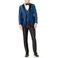 thumbnail image 1 of Adam Baker by Needle & Stitch Mens Tux-Shark 3-Piece Slim Fit Tuxedo Suit Set - Blue - 42S, 1 of 6