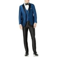 thumbnail image 1 of Adam Baker by Needle & Stitch Mens Tux-Shark 3-Piece Slim Fit Tuxedo Suit Set - Blue - 52R, 1 of 6