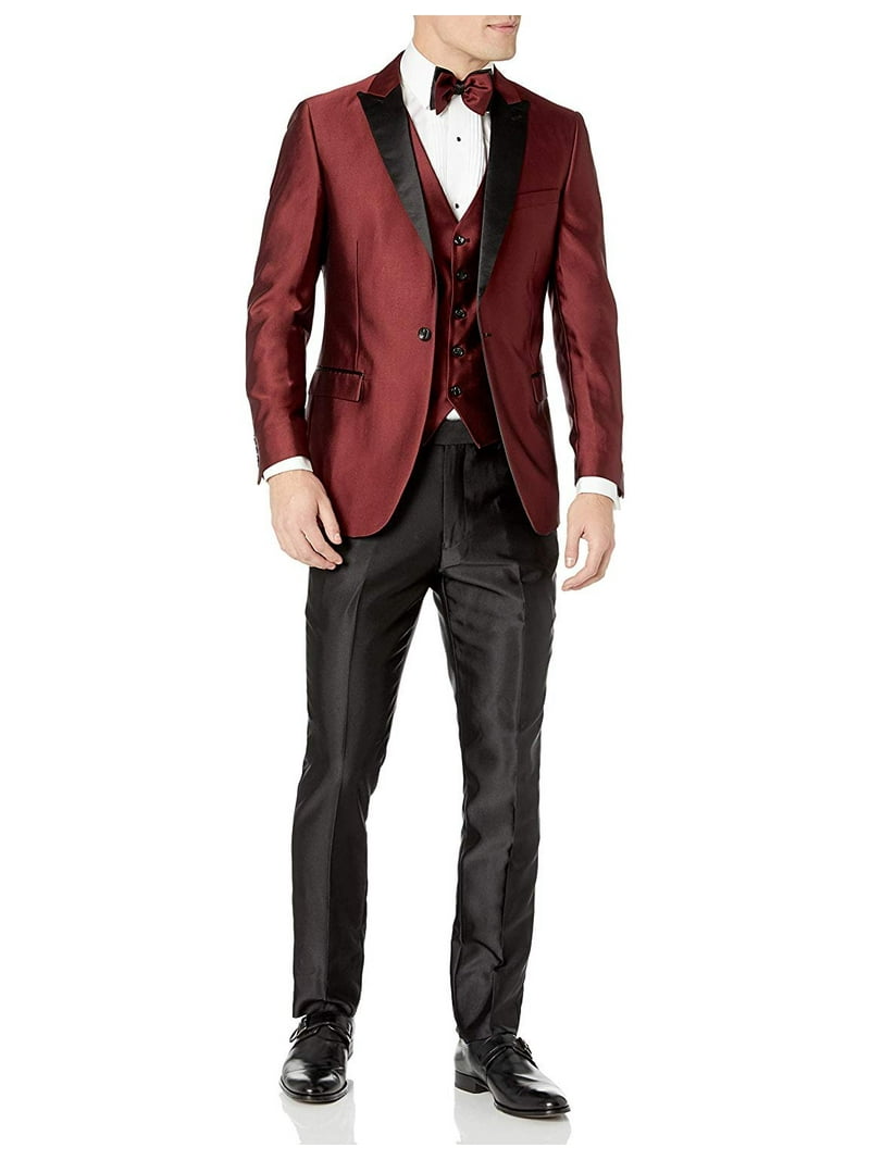 Adam Baker by Needle Stitch Mens Tux-Shark 3-Piece Slim Fit