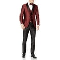 thumbnail image 1 of Adam Baker by Needle & Stitch Mens Tux-Shark 3-Piece Slim Fit Tuxedo Suit Set - Burgundy - 40R, 1 of 6