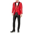 thumbnail image 1 of Adam Baker by Needle & Stitch Mens Tux-Shark 3-Piece Slim Fit Tuxedo Suit Set - Red - 36S, 1 of 6