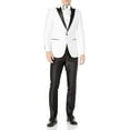 thumbnail image 1 of Adam Baker by Needle & Stitch Mens Tux-Shark 3-Piece Slim Fit Tuxedo Suit Set - White - 50R, 1 of 4