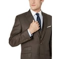 thumbnail image 1 of Adam Baker by Needle & Stitch PV-0177 Mens 3-Piece Peak Lapel Modern Fit Suit- Brown - 46S, 1 of 7