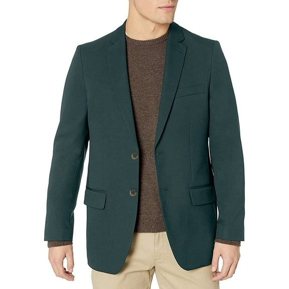 Adam Baker by Prontomoda Men's J400412S-400448 Classic Fit Super 140'S 100% Wool Luxury Blazer/Sport Coat - Augusta Green - 42R