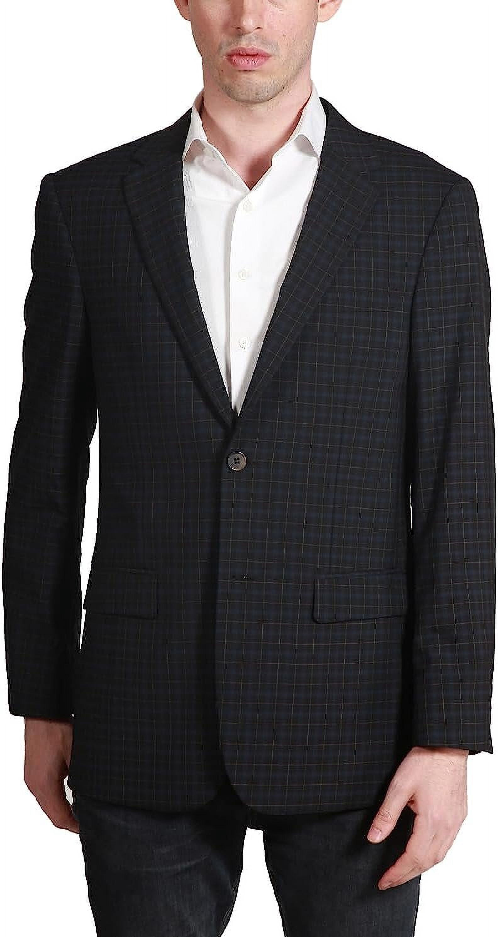 Prontomoda Men's Single Breasted Luxury Wool/Cashmere Full Length Topcoat BLACK