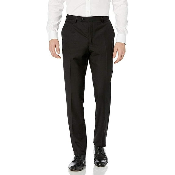 Adam Baker by Statement Men's Single Breasted Three Piece Shawl Collar Tuxedo - Black - 40S