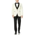 thumbnail image 1 of Adam Baker by Statement Men's Single Breasted Three Piece Shawl Collar Tuxedo - Cream Contrast - 42R, 1 of 13