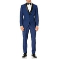 thumbnail image 1 of Adam Baker by Statement Men's Single Breasted Three Piece Shawl Collar Tuxedo - Sapphire Contrast - 46R, 1 of 12