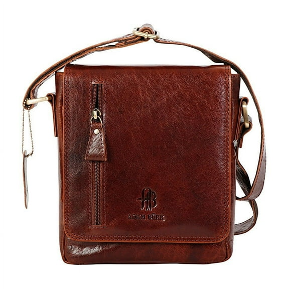 Adam Burk Unisex Small Multipurpose Leather Shoulder Crossbody Travel Bag 18ABP2BR