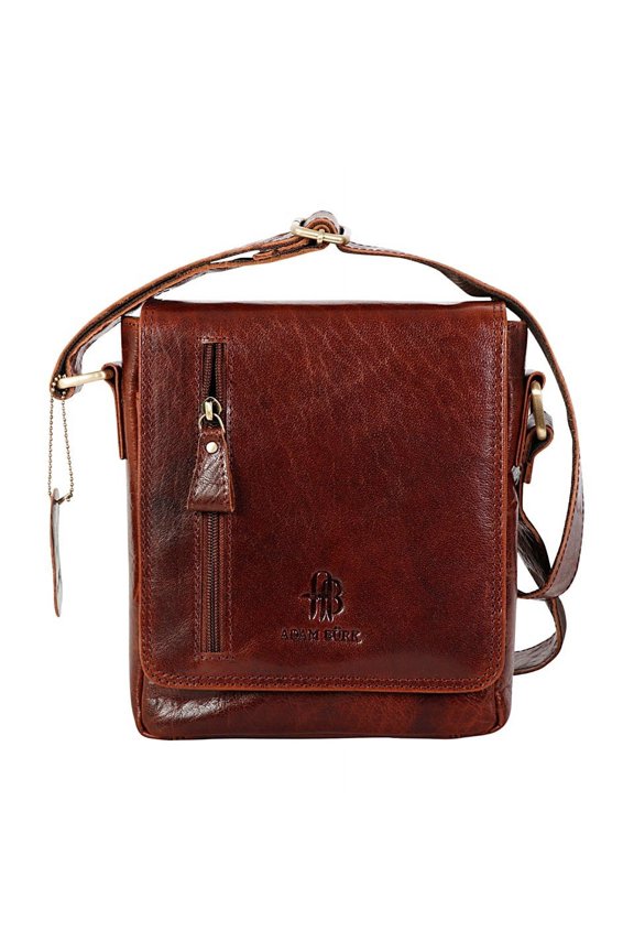 Adam Burk Unisex Small Multipurpose Leather Shoulder Crossbody Travel Bag 18ABP2BR