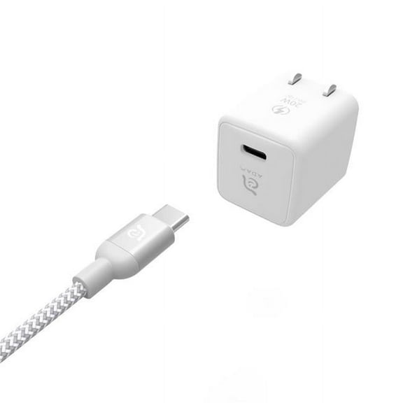 Adam Elements 20W OMNIA X1 USB-C PD & QC 3.0 Ultra Compact Wall Charger - White