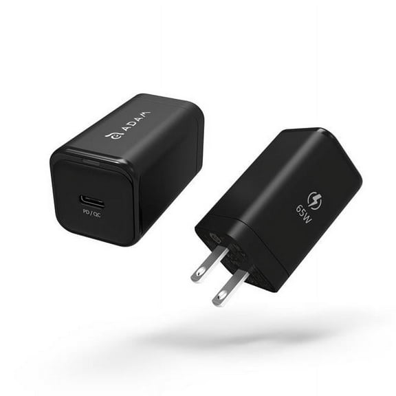 Adam Elements APAADX6USBK OMNIA X6 PD & QC 65W USB-C Compact Wall Charger, Black